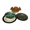 Image 1 : Art Glass Bowl, Carnival Glass Vase & Stoneware Dishes