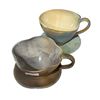 Image 1 : Studio Pottery Cups & Saucers