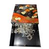 Image 2 : Japanese Lacquerware Mini Jewelry Chest with Contents