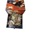 Image 3 : Japanese Lacquerware Mini Jewelry Chest with Contents