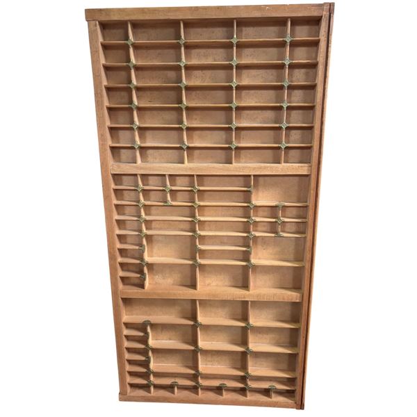 Wooden Printerâ€™s Type Case Shadow Box