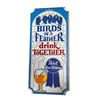 Image 1 : Vintage Pabst Blue Ribbon Wooden Bar Sign "Birds of a Feather Drink Together", H24" x W11"