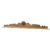 Image 1 : Rustic Scalloped-Crest Wood Headboard/Shelf Topper