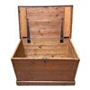 Image 1 : Antique Pine Blanket Chest with Keyhole, (36.5x22.5x23)