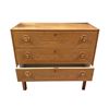 Image 1 : Mid-Century Oak 3-Drawer Chest with Round Pulls, (30x14.5x27.5)