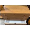 Image 3 : Mid-Century Oak 3-Drawer Chest with Round Pulls, (30x14.5x27.5)