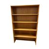 Image 1 : Oak-Finish Open Bookcase (39.5x10x62.5)