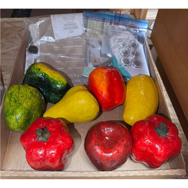Ceramic Faux Fruit & Vegetable Decor, Set of 8