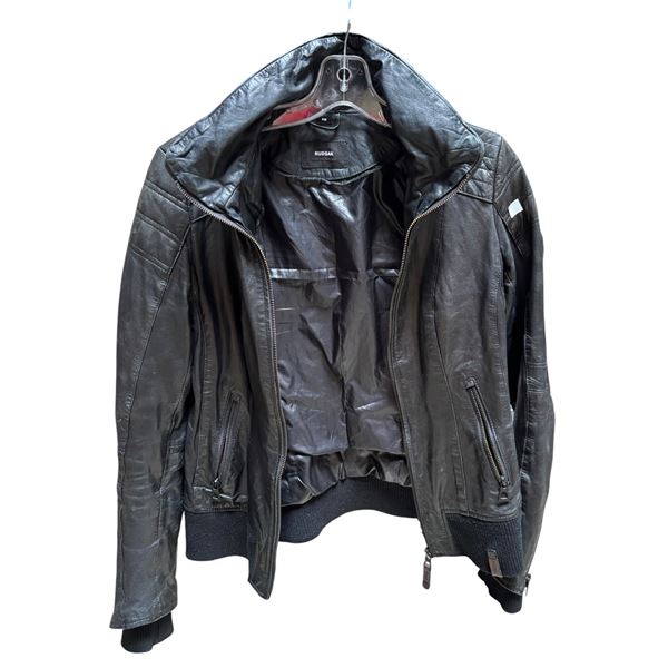 Rudsak Black Leather Full-Zip Jacket (Size S/P)