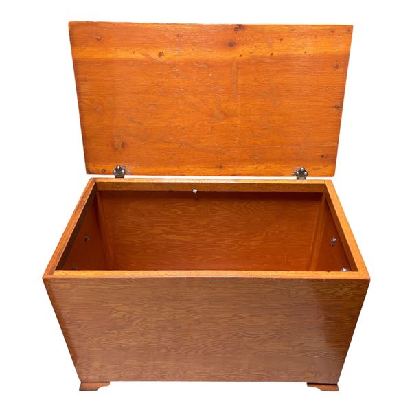 Brown Wood Storage Chest, H20" x W32" x D18"