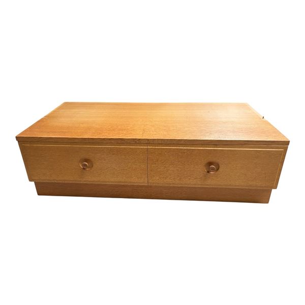 Wood Shelf 2-Drawer (Made in Sweden), H12" x W39" x D17.5