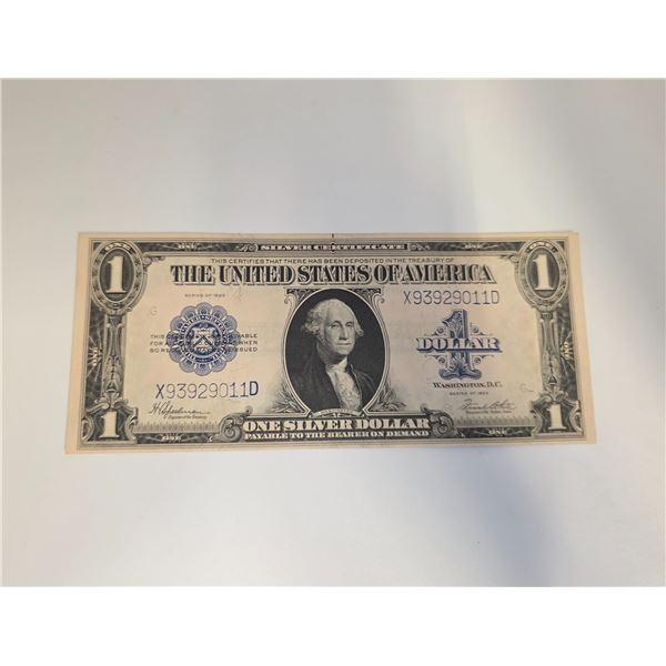 US Series 1923 One Dollar Blue Seal Bank Note (Silver Certificate) Signed by Speelman and White -  S