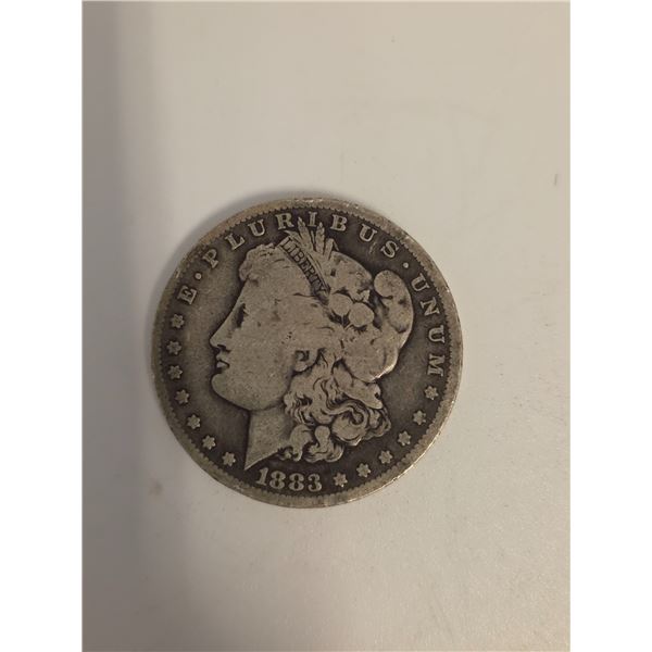 1883 US Morgan Silver Dollar - 90% Silver -  New Orleans Mint - Circulated