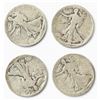 Image 2 : 4 US 1920 Walking Liberty Half Dollar Coins - 90% Silver -  Circulated (Philadelphia Mint)