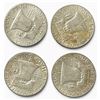 Image 2 : 4 US 1963 Franklin Silver Half Dollar Coins - 90% Silver - Circulated