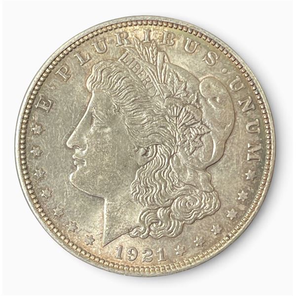 1921 US Morgan Silver Dollar - 90% Silver -  Denver Mint - Circulated