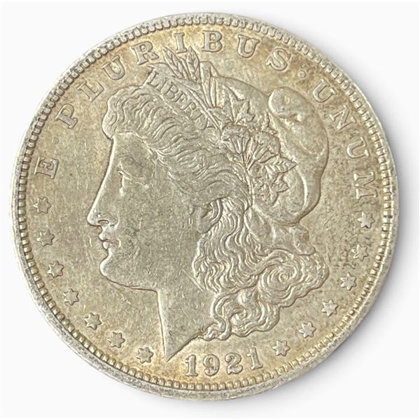 1921 US Morgan Silver Dollar - 90% Silver -  Denver Mint - Circulated
