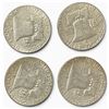 Image 2 : 4 US 1963 Franklin Silver Half Dollar Coins - 90% Silver - Circulated