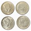 Image 1 : 4 US 1964 Kennedy Silver Half Dollar Coins - 90% Silver - Circulated