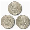 Image 2 : 3 US 1964 Kennedy Silver Half Dollar Coins - 90% Silver - Circulated