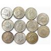 Image 1 : 11 US 1960s Kennedy Silver Half Dollar Coins - 40% Silver (1965 - 1969) Circulated