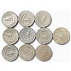 Image 2 : 10 US 1964 Silver Quarters - 90% Silver - Last Year of the US Silver 25Â¢ - Circulated