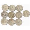 Image 2 : 10 US Silver Quarters from the 1950s & 1960s - 90% Silver - Circulated