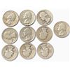 Image 1 : 9 US Silver Quarters - 90% Silver - (1930s - 1950s)