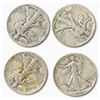 Image 2 : 4 US 1941 Walking Liberty Half Dollar Coins - 90% Silver - Circulated (San Francisco & Philadelphia 