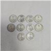 Image 2 : 10 US 1930s Silver Quarters - 90% Silver - Circulated