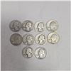 Image 3 : 10 US 1930s Silver Quarters - 90% Silver - Circulated