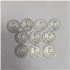 Image 2 : 10 US 1940s Silver Quarters - 90% Silver - Circulated