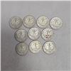 Image 2 : 10 US 1960s Silver Quarters - 90% Silver - 1964 and Earlier * Circulated