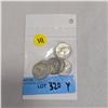Image 1 : 10 US 1960s Silver Quarters - 90% Silver - 1964 and Earlier * Circulated