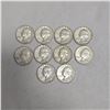 Image 2 : 10 US 1960s Silver Quarters - 90% Silver - 1964 and Earlier * Circulated