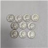 Image 3 : 10 US 1960s Silver Quarters - 90% Silver - 1964 and Earlier * Circulated