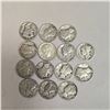 Image 2 : 30 US Silver Dimes - 90% Silver - 1964 and Earlier (Almost all are Winged Liberty) * Circulated
