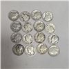 Image 3 : 30 US Silver Dimes - 90% Silver - 1964 and Earlier (Almost all are Winged Liberty) * Circulated