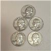 Image 2 : 10 US 1950s Silver Quarters - 90% Silver - Circulated
