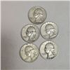Image 3 : 10 US 1950s Silver Quarters - 90% Silver - Circulated
