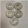 Image 2 : 10 US 1950s Silver Quarters - 90% Silver - Circulated