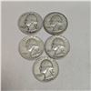 Image 3 : 10 US 1950s Silver Quarters - 90% Silver - Circulated