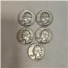Image 2 : 10 US 1950s Silver Quarters - 90% Silver - Circulated