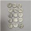 Image 3 : 30 US "Roosevelt" Silver Dimes - 90% Silver - 1964 and Earlier * Circulated