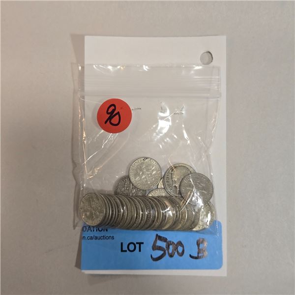 30 US "Roosevelt" Silver Dimes - 90% Silver - 1964 and Earlier * Circulated