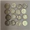 Image 2 : 30 US Silver Dimes - 90% Silver - 1964 and Earlier * Circulated