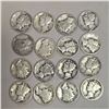 Image 2 : 30 US Silver "Mercury" Dimes - 90% Silver - 1945 and Earlier * Circulated