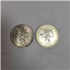 Image 2 : Two 1968 Mexico Olympics 25 Peso Coins - 72% Silver * Circulated