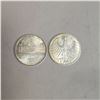 Image 3 : 2 German 5 Deutschemark Silver Coins - 62.5% Silver (1965 & 1971
