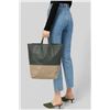 Image 1 : CELINE Green Beige Lambskin Vertical Cabas Tote Bag - Pre-Owned